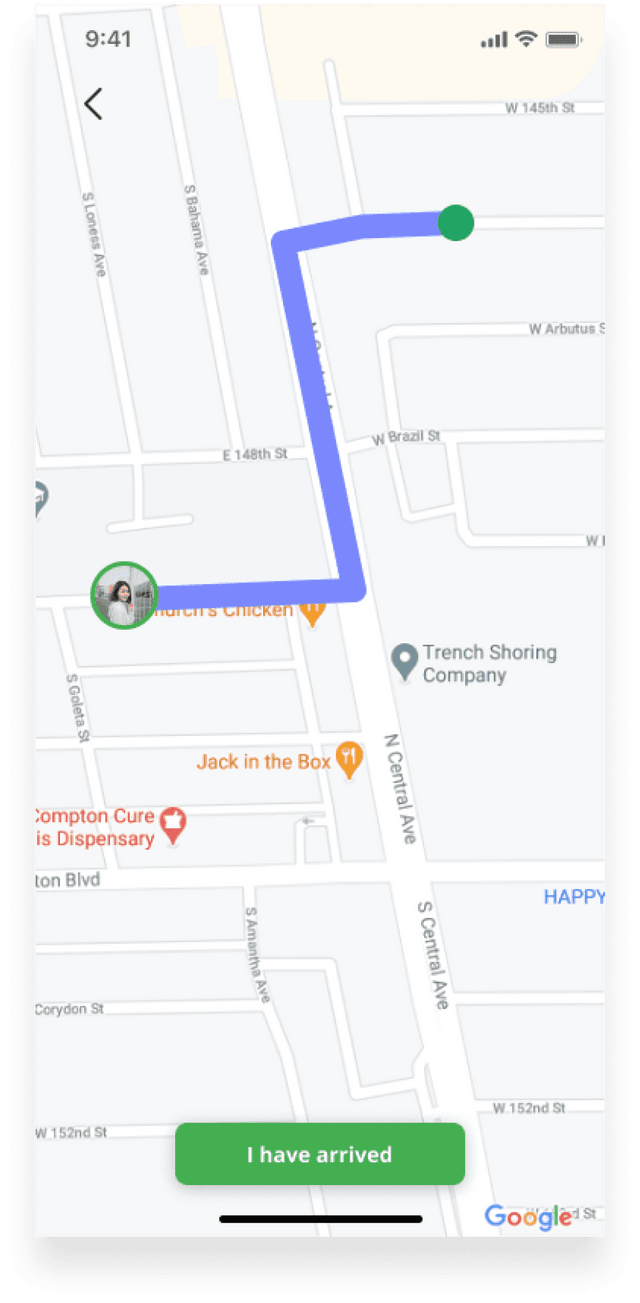 linkapp route on the map